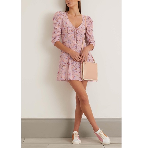 NWT Love Shack Fancy Juree Silk Dress - Picture 2 of 8